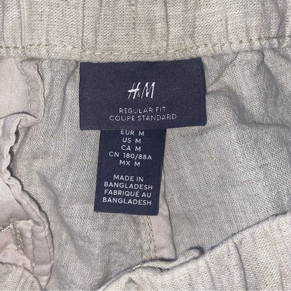 H&M Linen Blend Pants Size Medium - Picture 12 of 15